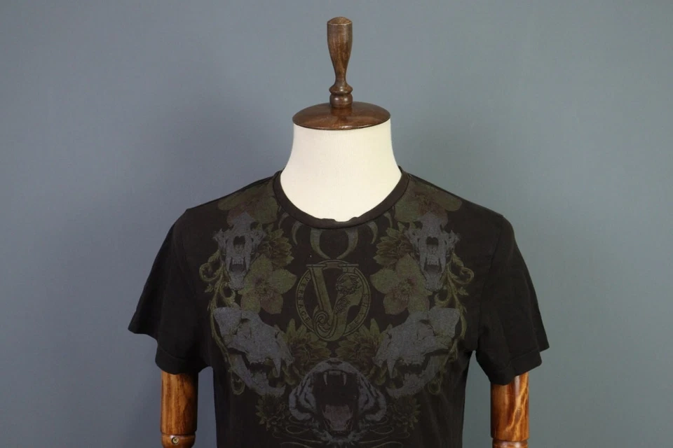 Camiseta Versace Jenas Negra Estampada Animales Manga Corta Talla L Foto 2 de 4