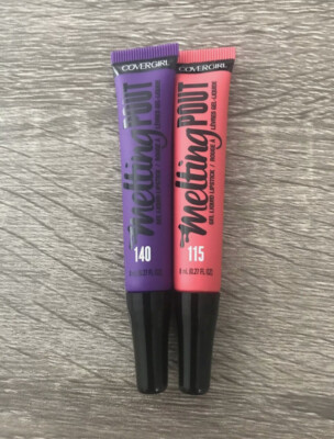 Lot 2 COVERGIRL Melting Pout Gel Liquid Lipstick #115 GELEBRATE#140 GELLIE JELLY