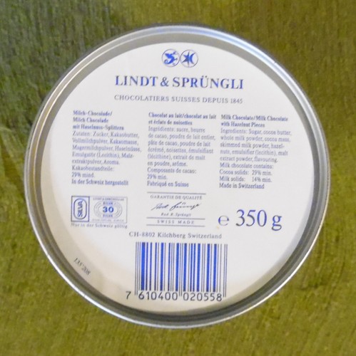 Alte Dose , Blechdose , Schokodose , Lindt Swiss Premium , rund 9 cm , H 16 cm - 第 5/7 張圖片