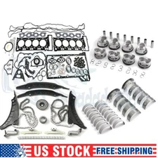 N63 Engine Overhaul Gasket Set w/ Timing Chain Kit Pistons & Rings Set For BMW