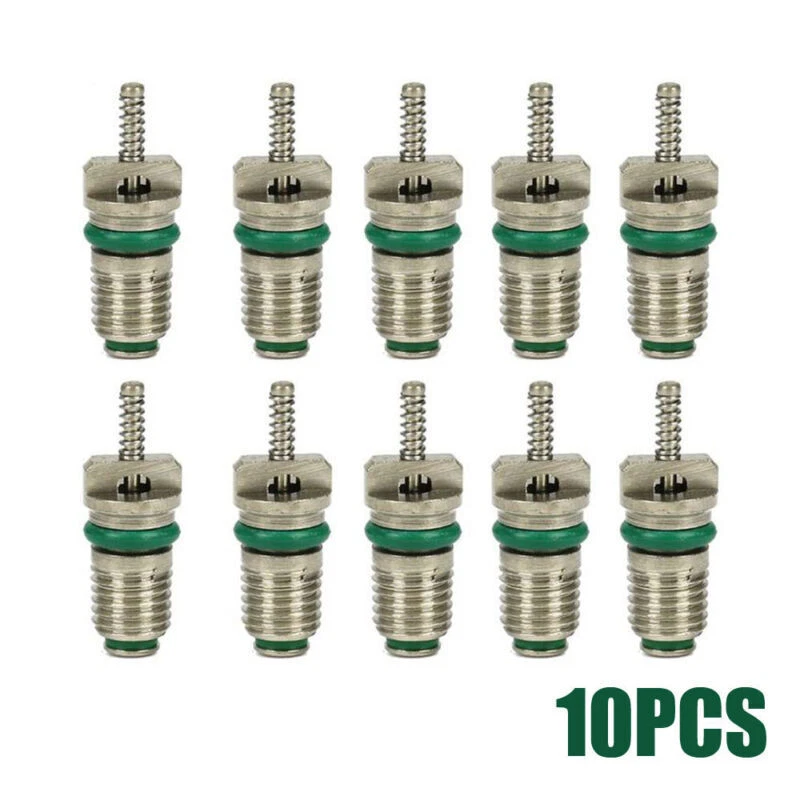 10Pcs/Set AC R134A Valve Core Car Air Conditioning Cores Needles Repair Tool Kit - Image 2 of 4