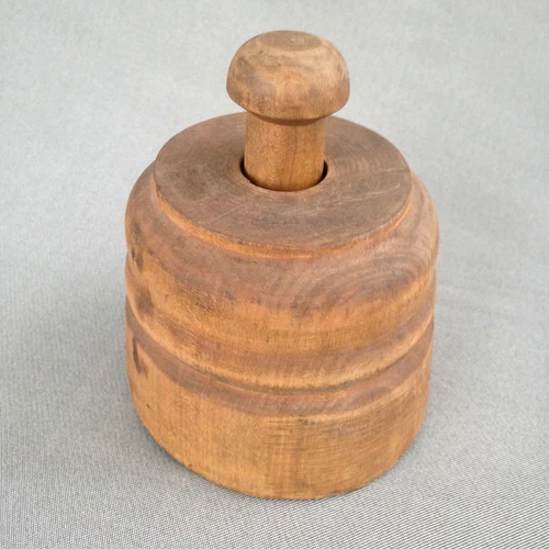 Primitive Wood Butter Mold Floral Design--Free Ship