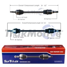 For Mitsubishi Endeavor AWD 2004-2008 Pair of Rear CV Axle Shafts SurTrack Set