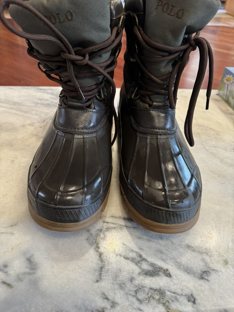 POLO RALPH LAUREN CREST WICK DUCK BOOTS MEN WATERPROOF SZ  display picture 3