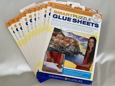 Lot of 96 Glue Sheets (12 Pack of 8 Sheet) Eurographics Smart Puzzle Glue Sheets