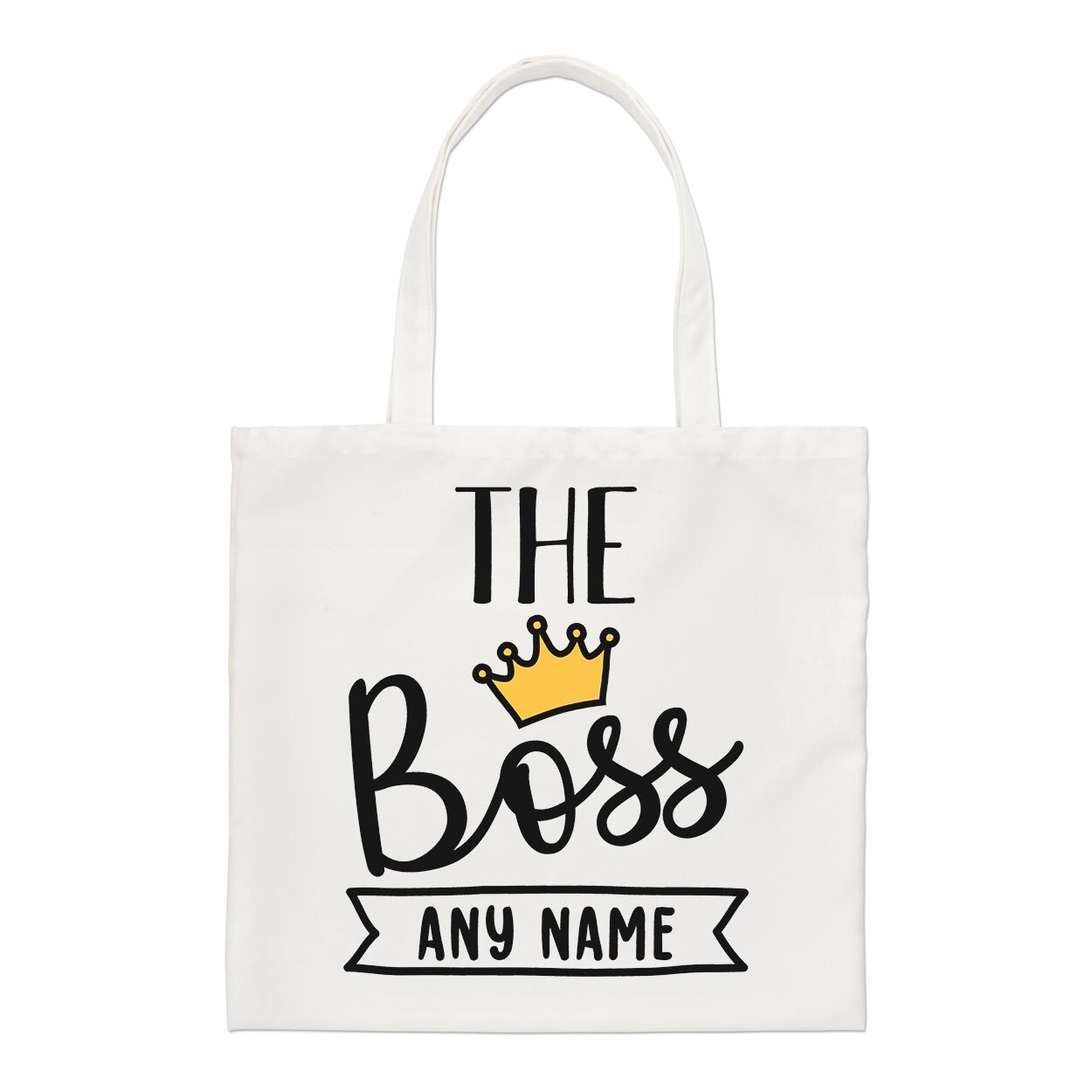 Personalised The Boss Regular Tote Bag Work Manager Worlds Best Awesome Shopper