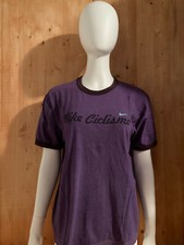 NIKE CICLISMO MADE IN USA Graphic Print AdulT-Shirt Tee Shirt L Lrg Large Purple