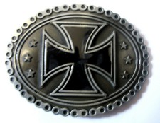 Buckle Gürtelschnalle Eisernes Kreuz EK Biker Army Kette x