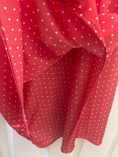 Japna Schlupfkleid Gr. M Babydoll rot rosa gepunktet Valentinstag Kokette 90er Style - Bild 4 von 14