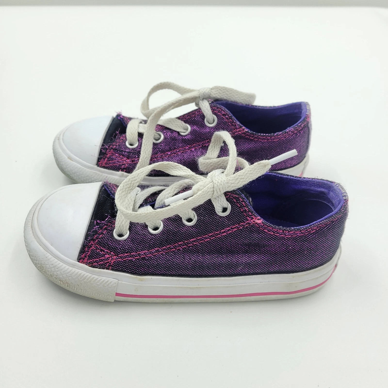 Scarpe basse Converse Chuck Taylor All Star per bambina taglia 9 viola metallizzato