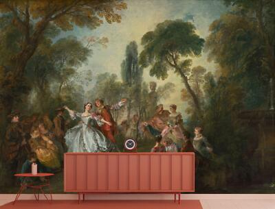 Klassische tanzende Gemälde Dekor Tapete Wandbild abnehmbar abwaschbar abziehen & kleben
