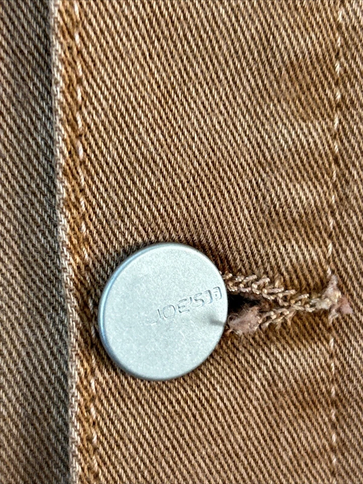 Camisa Joes Jeans Para Hombre Wade Over Talla Pequeña Naranja Algodón Sarga Abotonada Foto 4 de 4