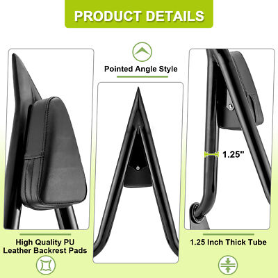 25" Detachable Sissy Bar Backrest For Harley Softail Low Rider/Sport Glide (2018-2024) - Quick Release, Passenger Comfort, Powder-Coated Steel
