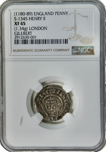 銀貨 1279-1307年 エドワード1世 1/2ペニー NGC F12 銀貨 1279-1307年 エドワード1世 1/2ペニー NGC F12 England