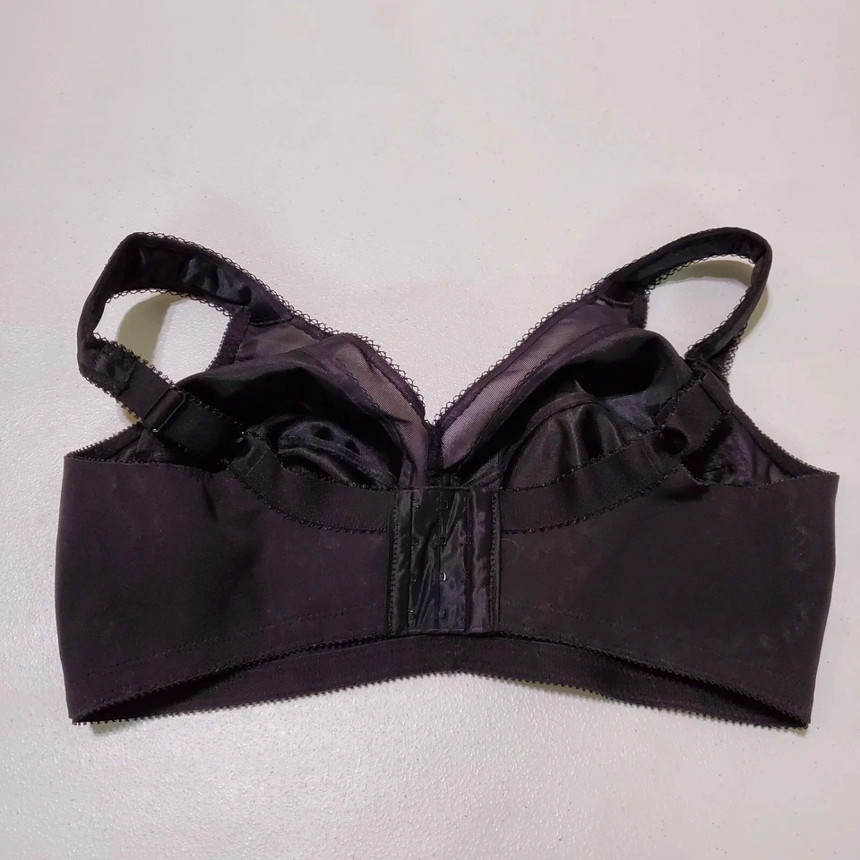 Sujetador Playtex Mujer 38D Negro Floral Malla Sin Forro Correas Ajustables Foto 4 de 4