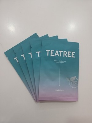 BARULAB The Clean Vegan Sheet Masks Teatree Anti Blemish 5pcs -US Seller
