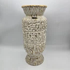 Mid Century Haeger Vase 4079 22k Gold Tweed Glaze