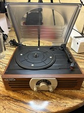 Jensen JTA-222 Record Player 3-Speed Stereo Turntable with AM/FM Radio Tested