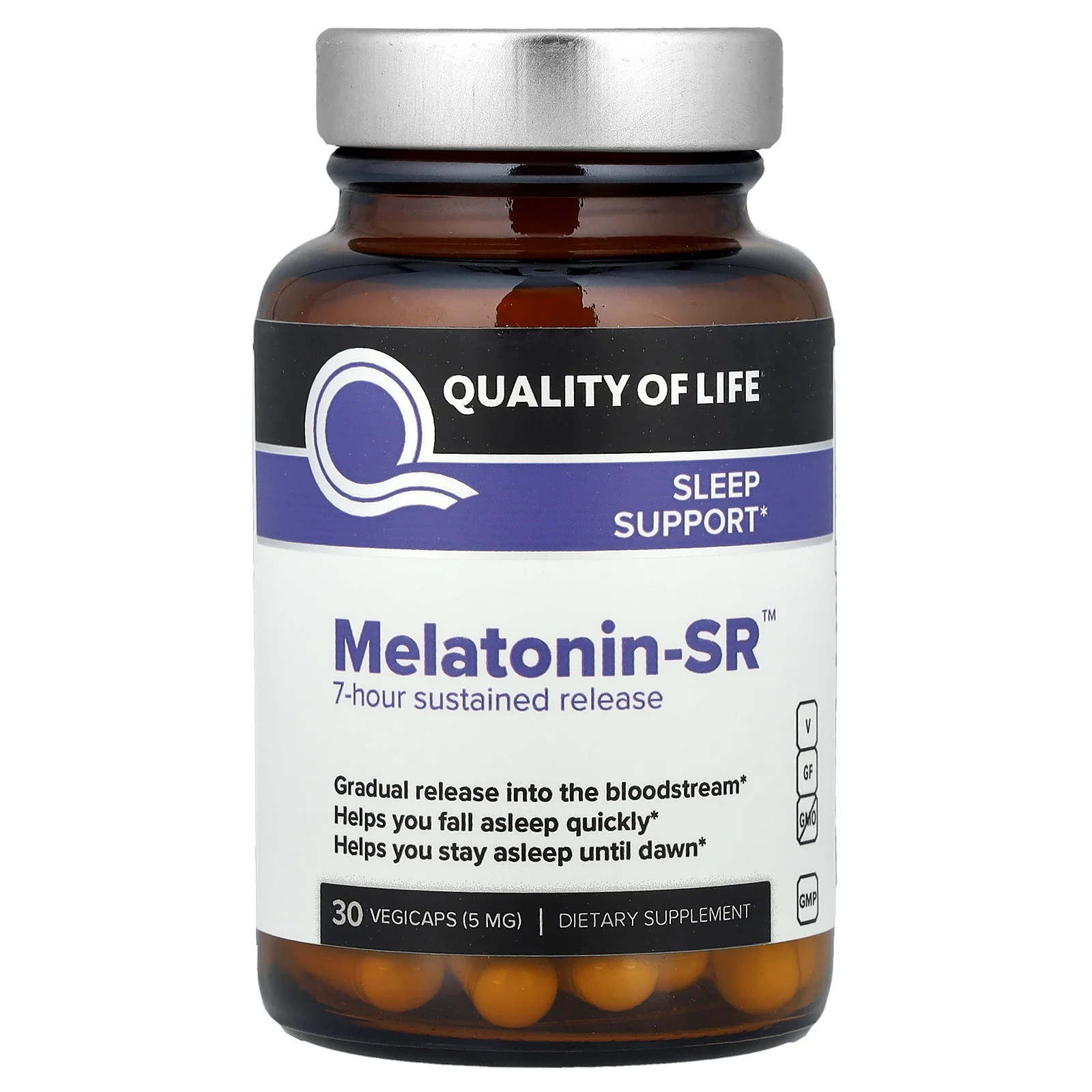 Melatonin-SR , 5 mg, 30 Vegicaps