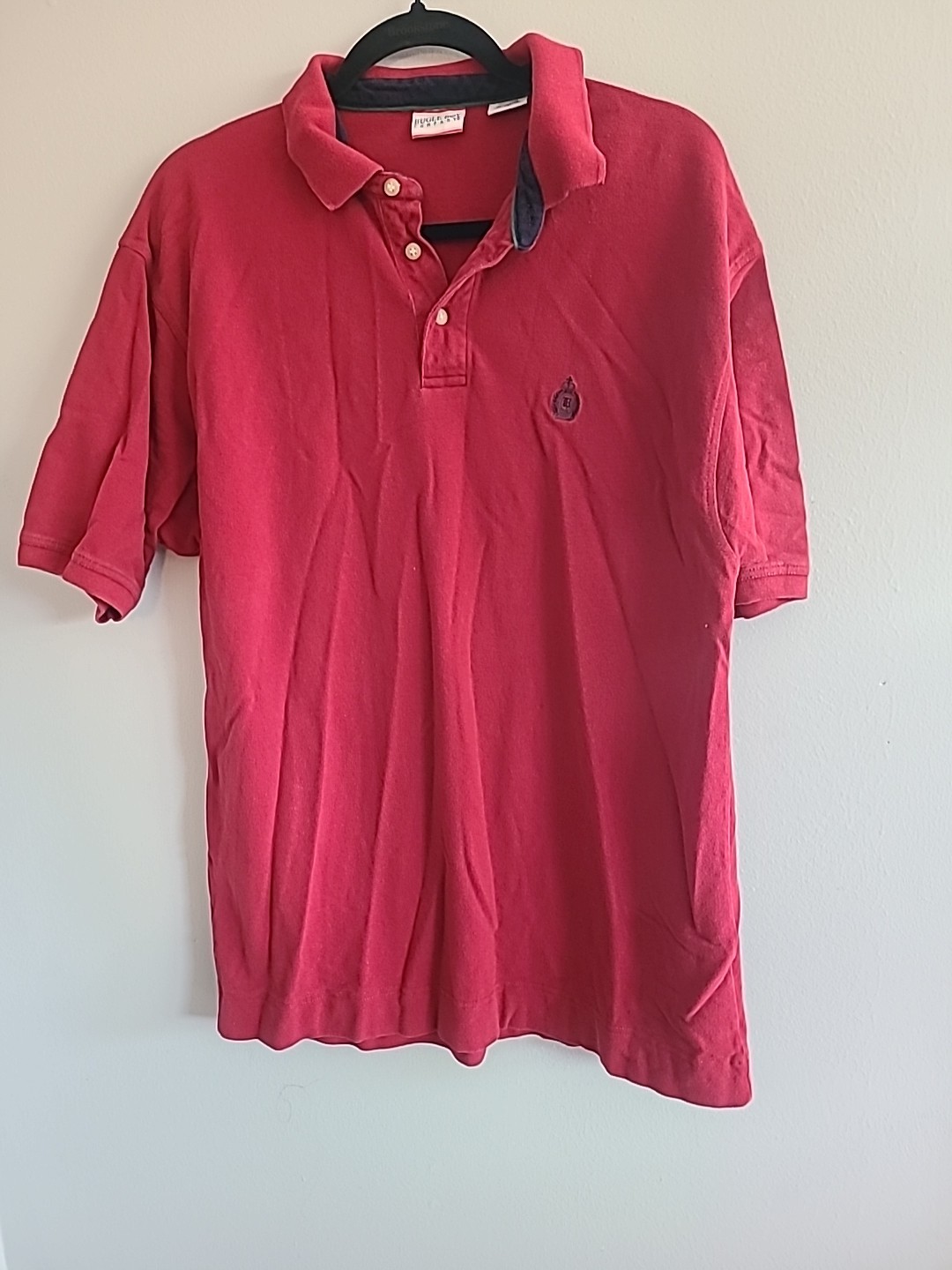 Vintage 90s Bugle Boy Men Size XL Polo Shirt Red Short Sleeve Preppy Casual