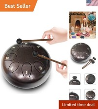 Beautiful 6-Inch Steel Tongue Drum - 8-Note Musical Gift for Family  Friends