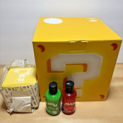 Lush x Super Mario Bros Movie Lot Rare Lush ? Mark Block Box Mario Luigi Peach