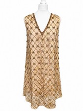 Anthropologie Let Me Be £198 Crystal-Embellished Mini Shift Dress M UK 12-14