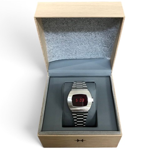 Hamilton Pulsar PSR H52414130 Silver SS Digital Men's Watch with Box Used