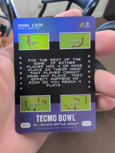 Bo Jackson Battle Arena Tecmo Bowl Bonus Plays Foil BPL3 DRAW LOCK
