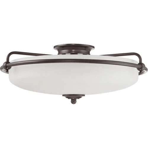 Griffin - 4 Light Semi-Flush Mount - 8.5 Inches high-Antique Nickel Finish Flush - Picture 3 of 9