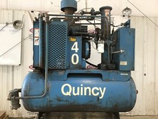 Quincy 40 HP Rotary Screw Air Compressor Shop Compressor Auto Dual Control