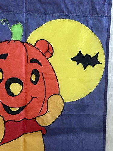 Winnie The Pooh Pumpkin Halloween Double Sided Yard Garden Flag - 39” x 27” - Picture 3 of 9