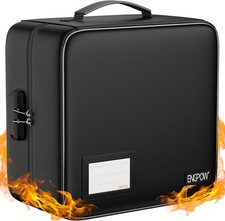 ENGPOW CD/DVD Storage Case with Lock,Fireproof 400 Capacity-with Lock