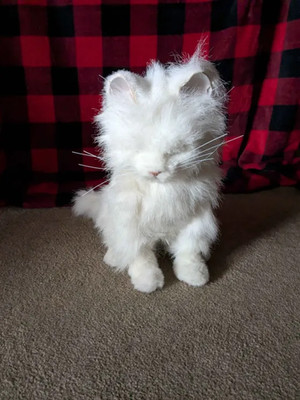 2006 FurReal Friends 'Lulu' 14  Hasbro Interactive Toy White Persian Kitty Cat