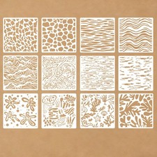 12 Pcs Ocean Creatures Stencils for Painting Reusable Plastic 6 6 Inch Sea Life