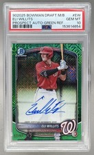 Eli Willits 2025 Bowman Chrome Draft Green Mega Refractor Auto 52/99 PSA 10