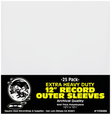 25 12 LP Record Outer Sleeves Clear HEAVY DUTY 4MIL Thick Sleeves Bags 12SE04