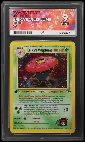 Erika’s Vileplume 5/132 1st Edition Gym Heroes ACE 9 MINT 1 Of 4!