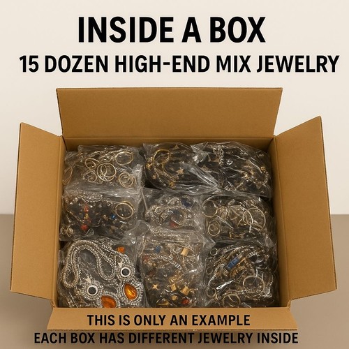 Mystery Jewelry Lot Box – 180 Pieces High-End Fashion Fine Jewelry Lot - Picture 5 of 8