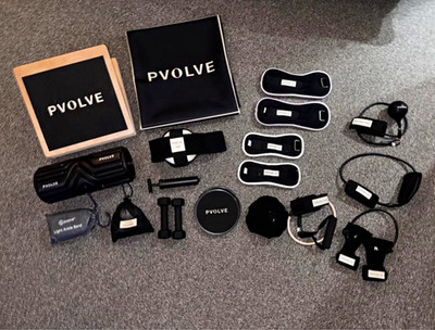 Pvolve Adjustable Home Fitness Equipment Set P.ball, Roller, Ankle Band, Weights
