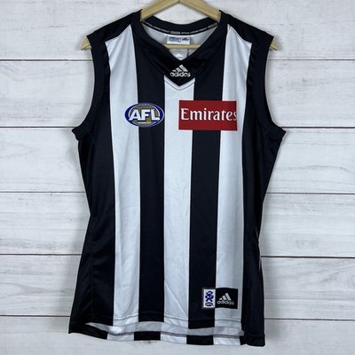 Collingwood Magpies Jersey Mens Medium Black White AFL Football Adidas 2011