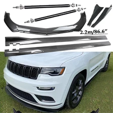 Carbon Fiber Front Bumper Lip Spoiler Side Skirt Body Kits For Jeep Grand Chero