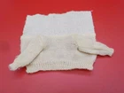 Vintage Barbie Pak White Cream Cardigan Sweater Angora Collar SWEATER No Holes