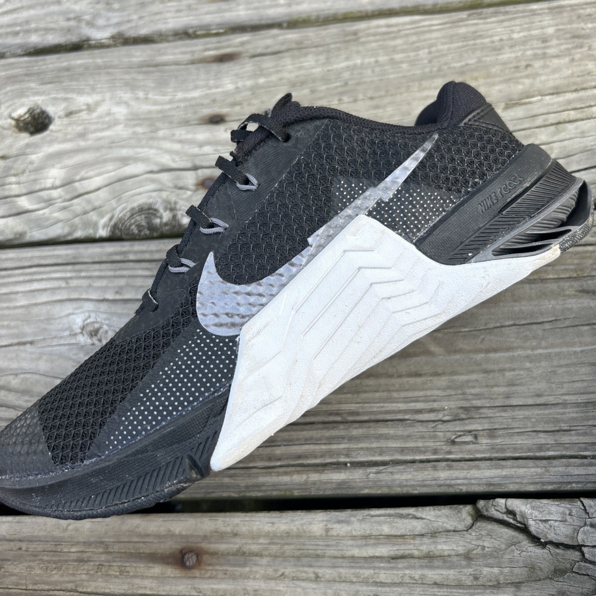 Nike Women Metcon 7 CZ8280-010 Black White Silver Crossfit Shoes