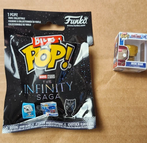 FUNKO Mystery Bitty Pop! Marvel Chase Iron Man GOLD