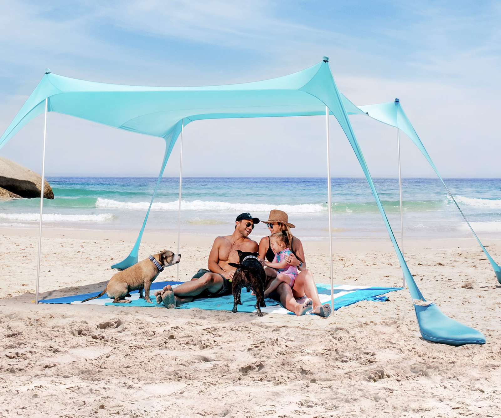 Strandzelt mit UPF50 3L x 3B x 3H m - Зонненшутцовая нить Sonnensegel 29390₽