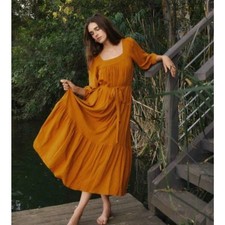 Christy Dawn S Bianca Dress in Turmeric