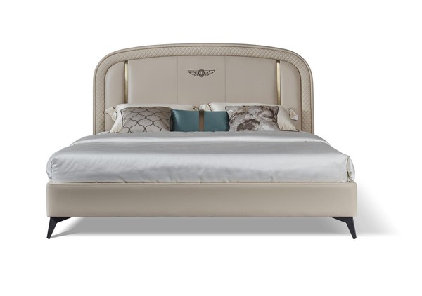 Design Bett Schlafzimmer Textil Leder Polster Hotel Moderne Betten 180X200Cm-image