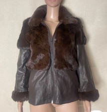 Vintage Echtleder Pelzjacke