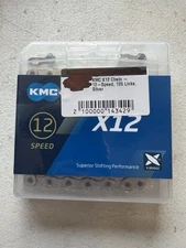 KMC X12 12 speed Chain 126L Silver w/ Quick Link